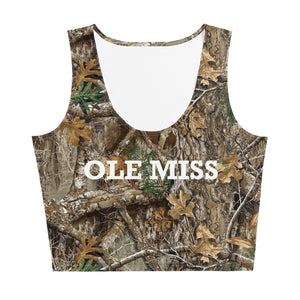 
                
                    Load image into Gallery viewer, Ole Miss Camo Crop Tank
                
            