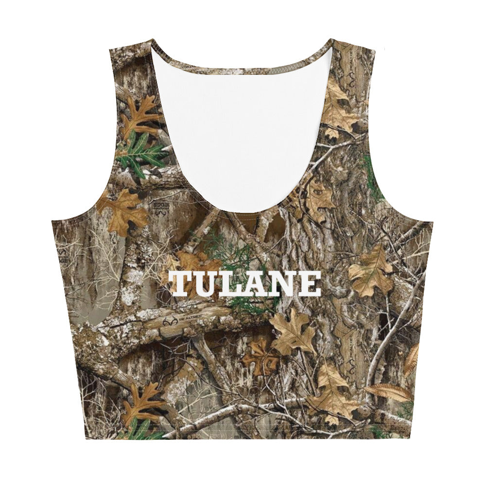 camo crop tank