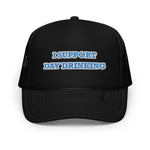 Day Drinking Trucker Hat Sky Blue