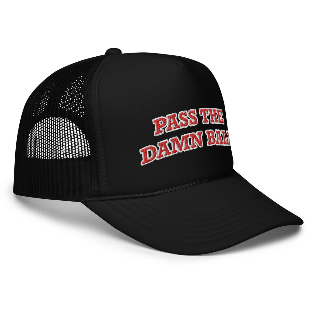 Pass the Damn Ball Trucker Hat Red