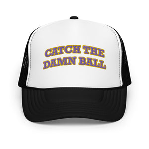 Catch the Damn Ball Trucker Hat Purple