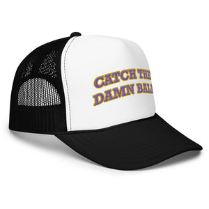 Catch the Damn Ball Trucker Hat Purple