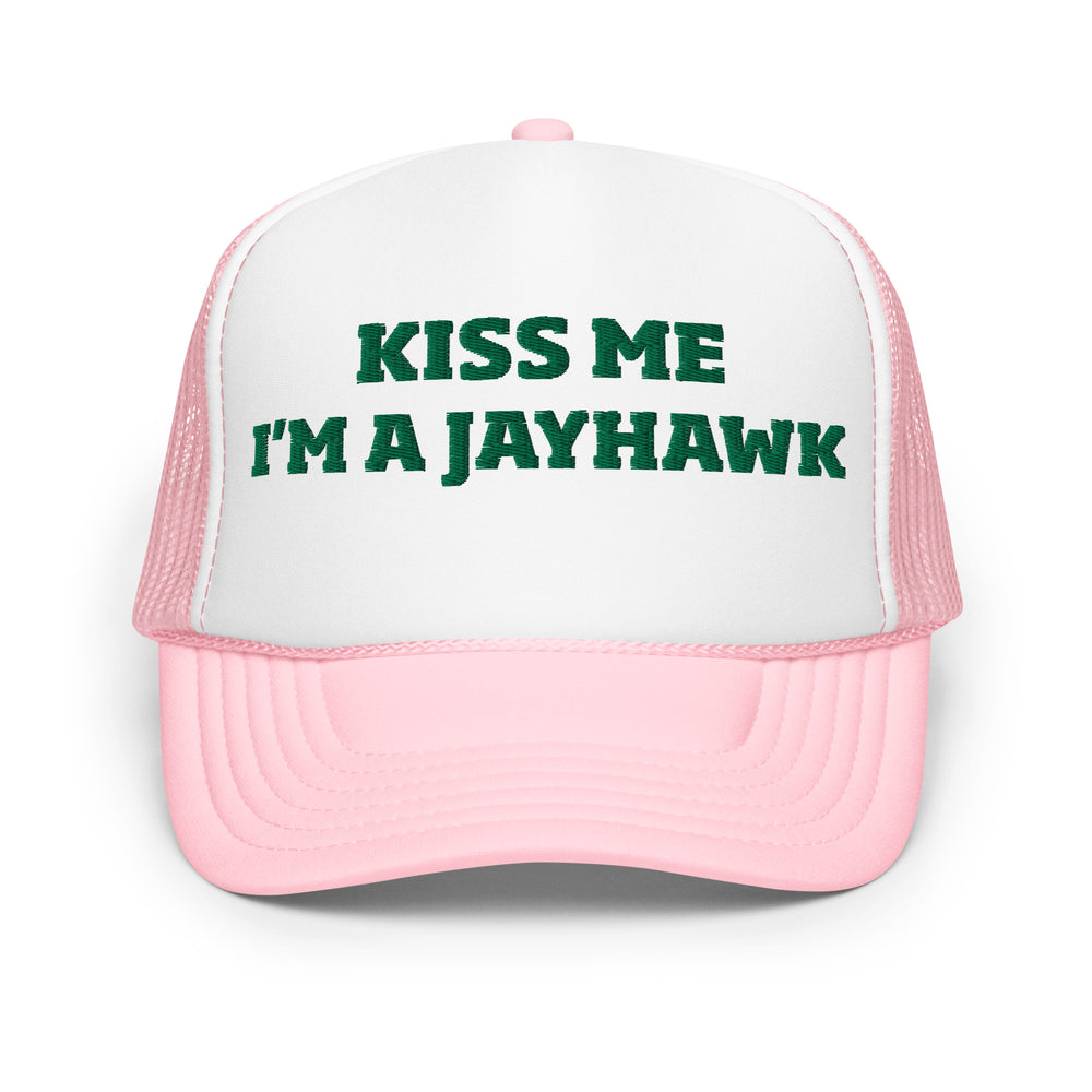 St. Paddy's  Kiss Me Kansas Jayhawk Trucker Hat