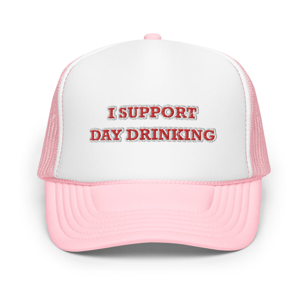 Day Drinking Trucker Hat Red