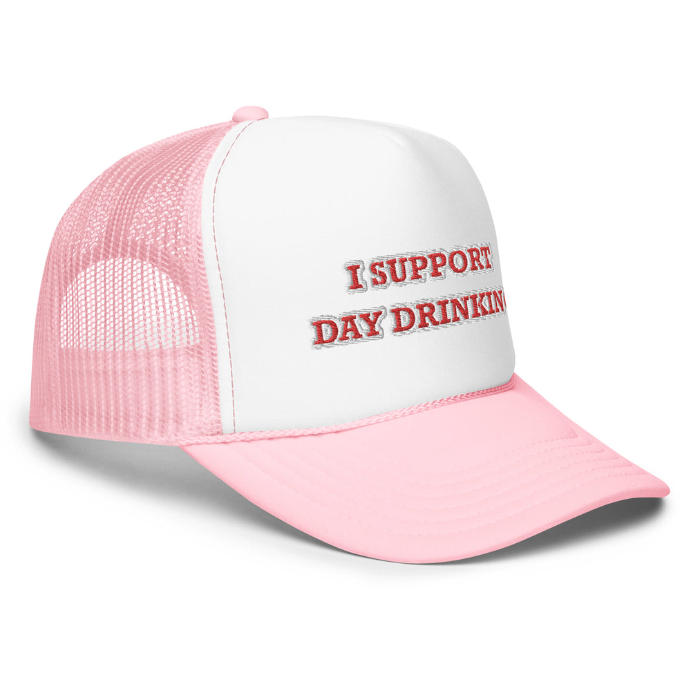 Day Drinking Trucker Hat Red