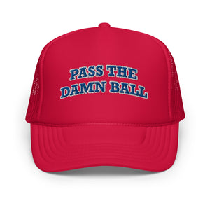 Pass the Damn Ball Trucker Hat Blue