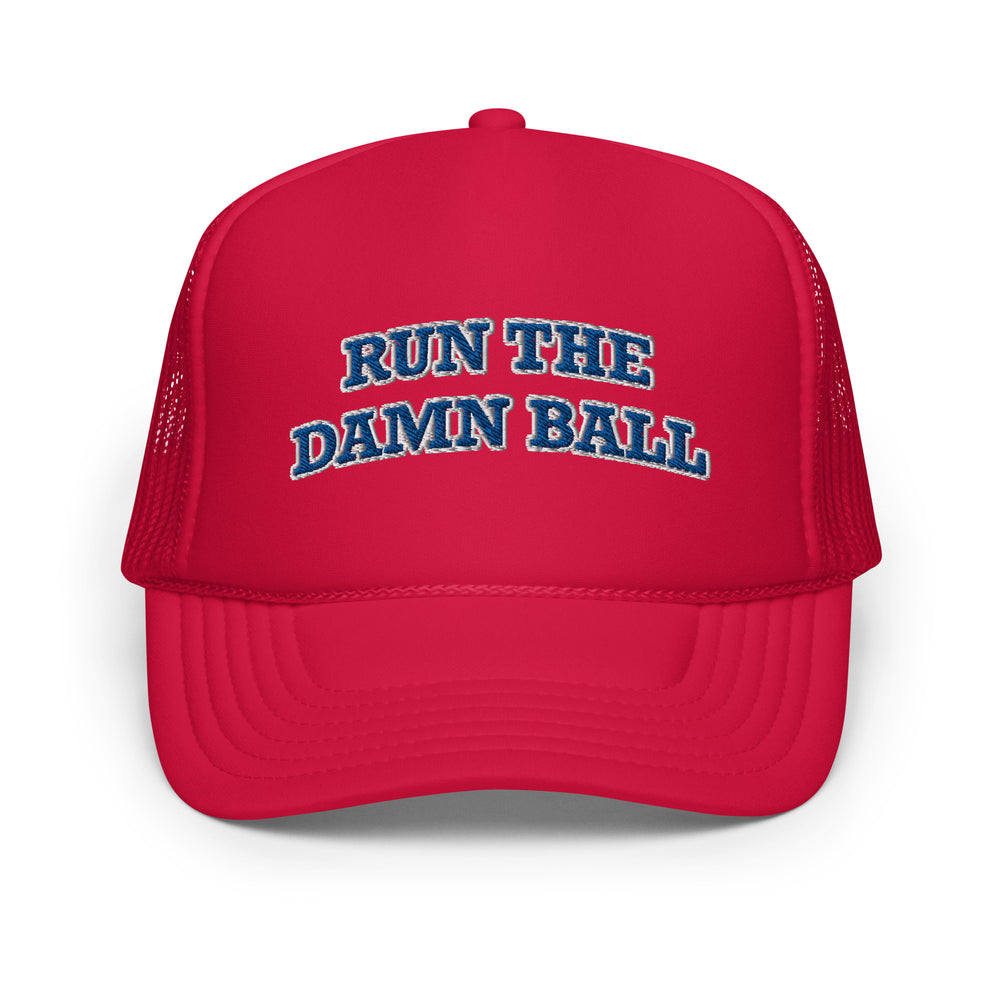 Run the Damn Ball Trucker Hat Blue