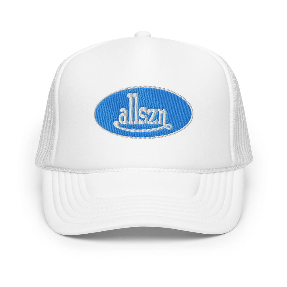 
                
                    Load image into Gallery viewer, ALLSZN Icon Trucker Hat Sky Blue
                
            