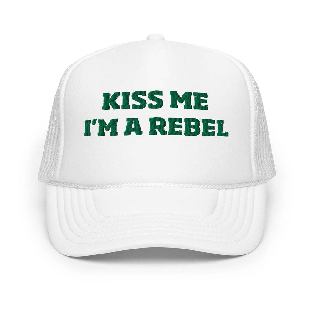 St. Paddy's Kiss Me Ole Miss Rebel Trucker Hat