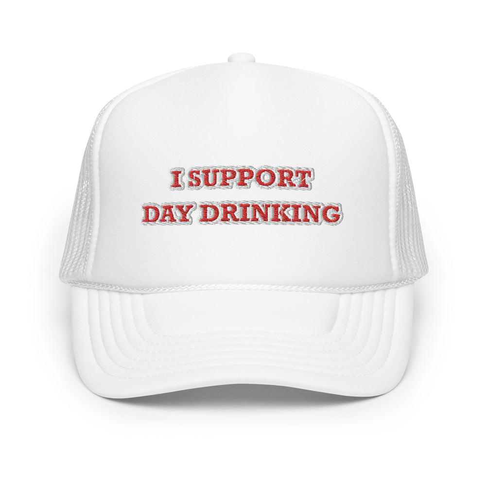 Day Drinking Trucker Hat Red