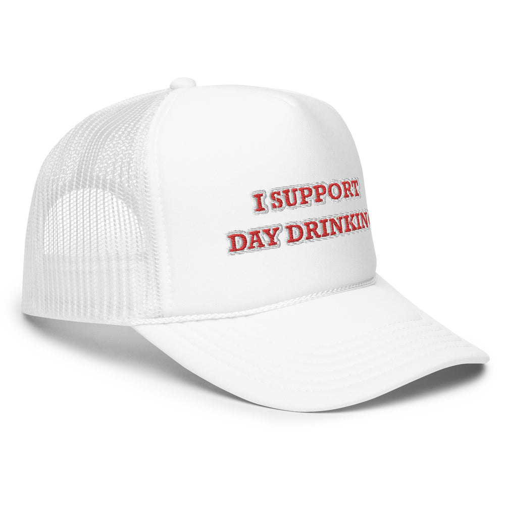 Day Drinking Trucker Hat Red