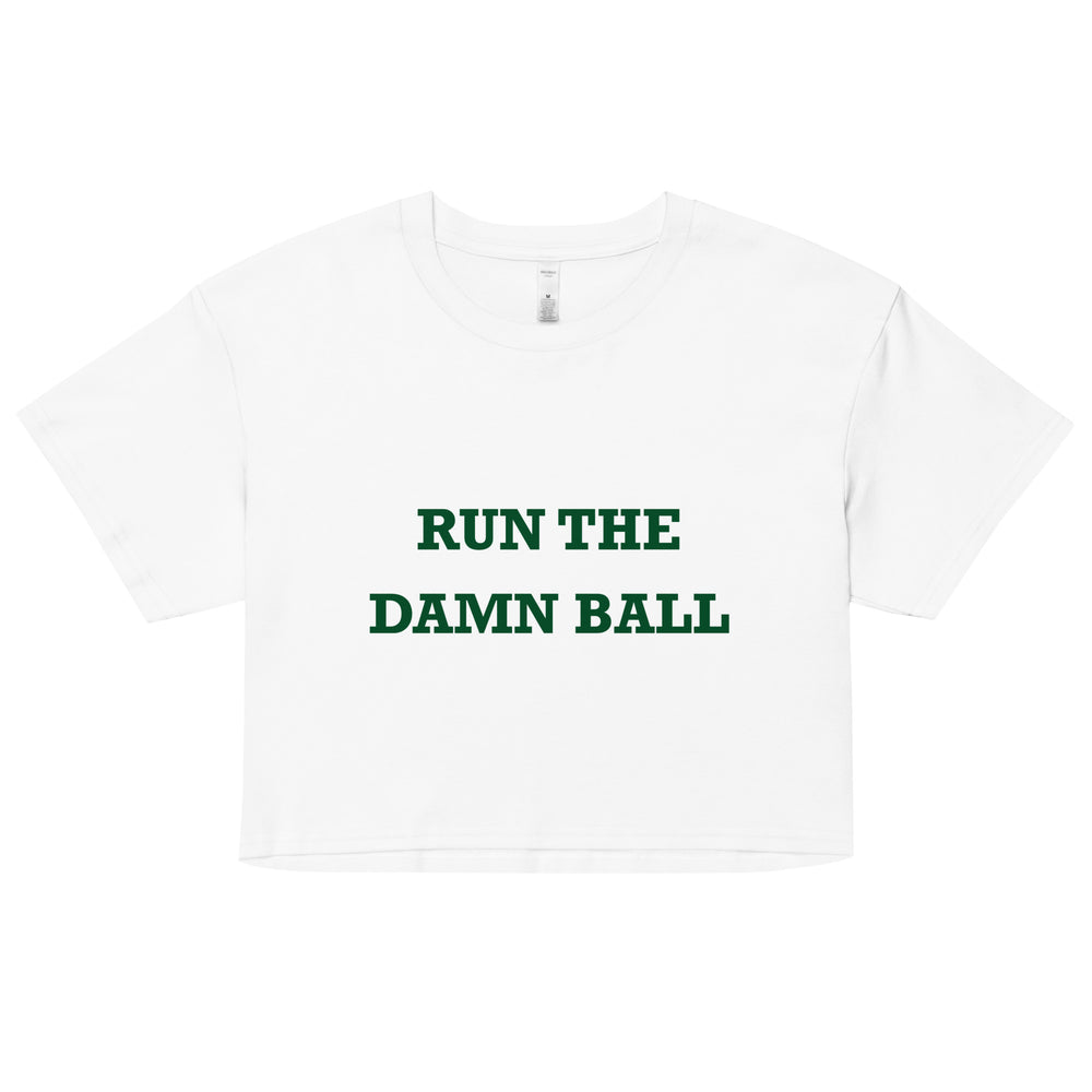 Run The Ball Baby Tee Green