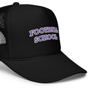 Football School Trucker Hat Purple