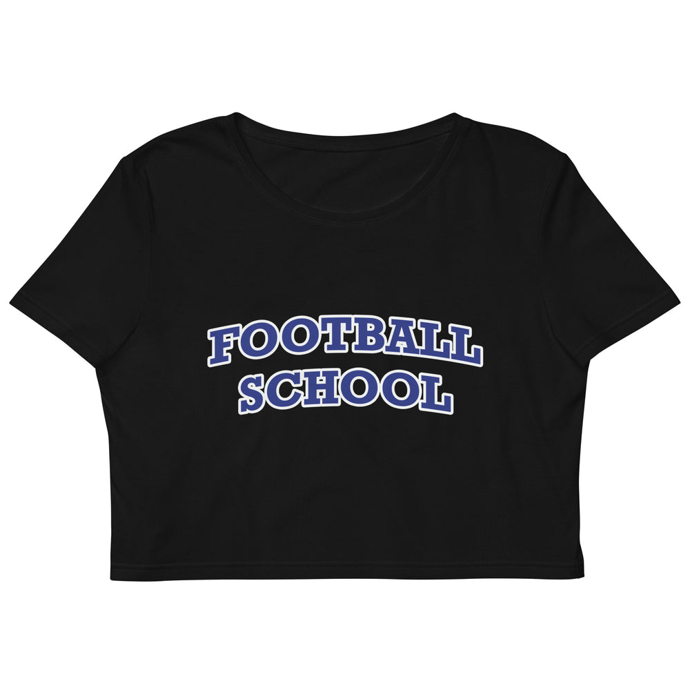 Football School Crop Top Blue