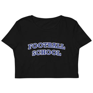 Football School Crop Top Blue
