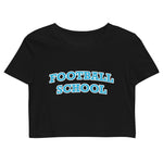 Football School Crop Top Sky Blue