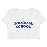 Football School Crop Top Blue