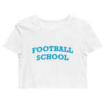 Football School Crop Top Sky Blue