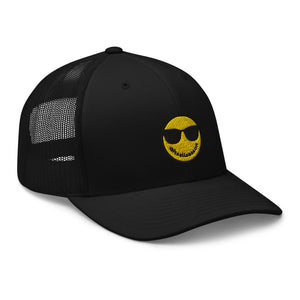 All Season Smiley Black Trucker Hat